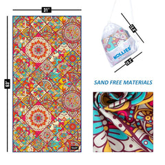Sand-Free Microfiber Beach Towels: Quick Dry, 31x63 inch Boho 1 Beachwear Australia