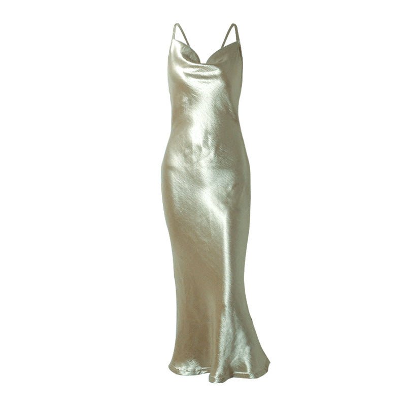 Satin dress Gold Beachwear Australia