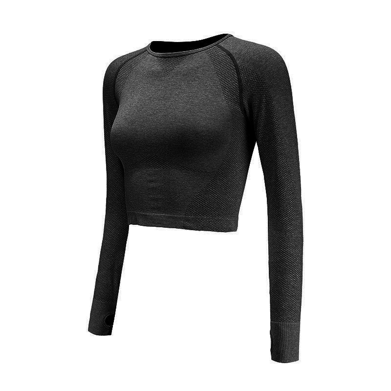 Seamless workout Crop Shirt For Women Black Beachwear Australia