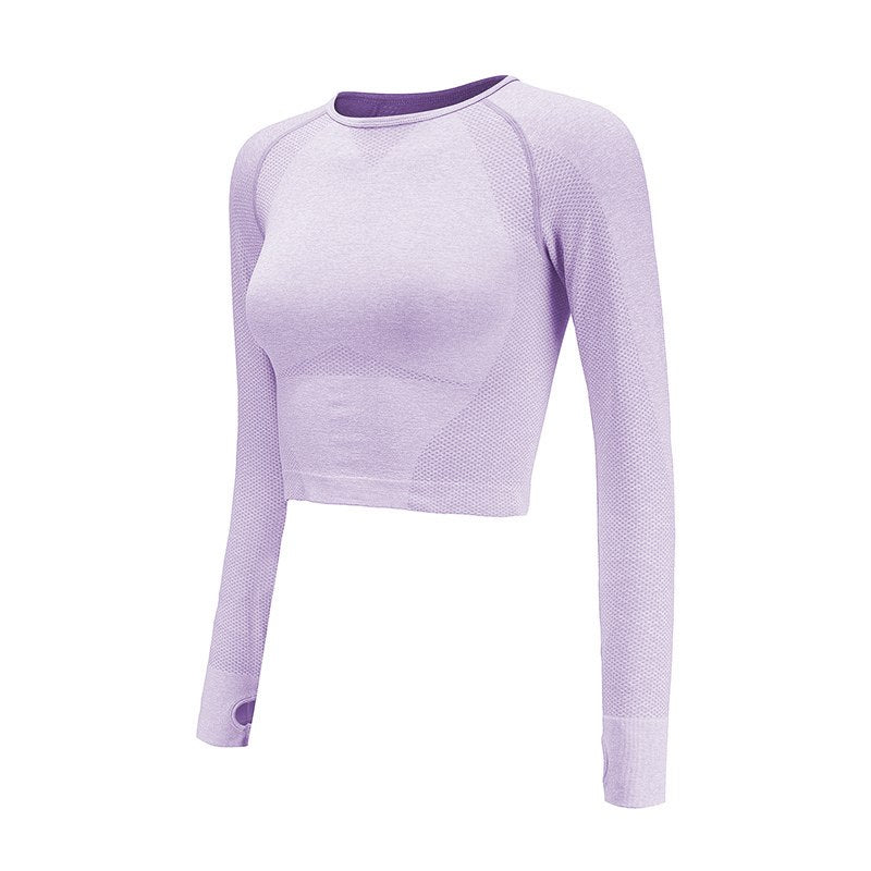 Seamless workout Crop Shirt For Women Purple Beachwear Australia