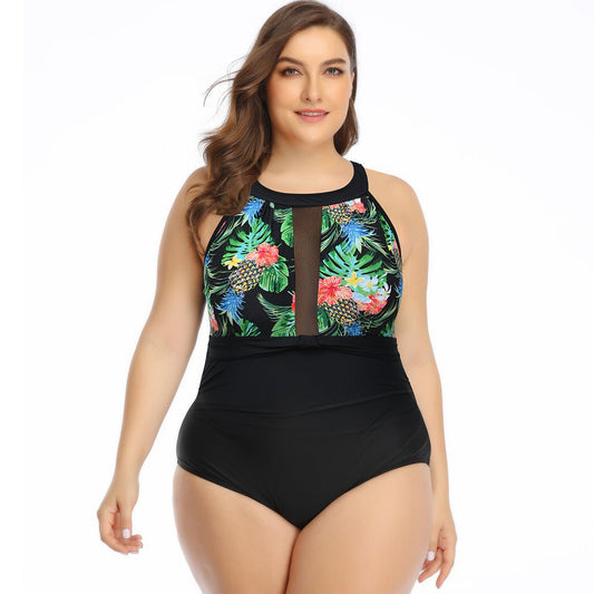 Seductive Mesh: Plus Size One-Piece Swimsuit Pineapple Beachwear Australia
