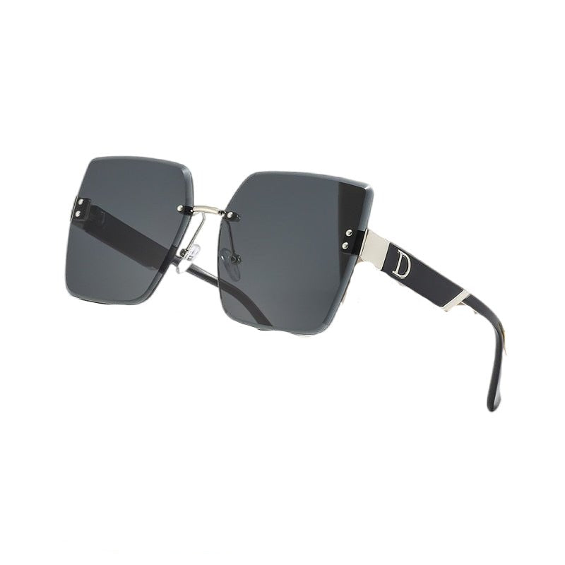 Sleek Elegance Rimless Sunglasses Black Beachwear Australia