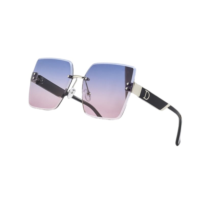 Sleek Elegance Rimless Sunglasses Black Beachwear Australia