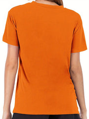 Sleek Modern Round Neck 3D Tee Orange Beachwear Australia