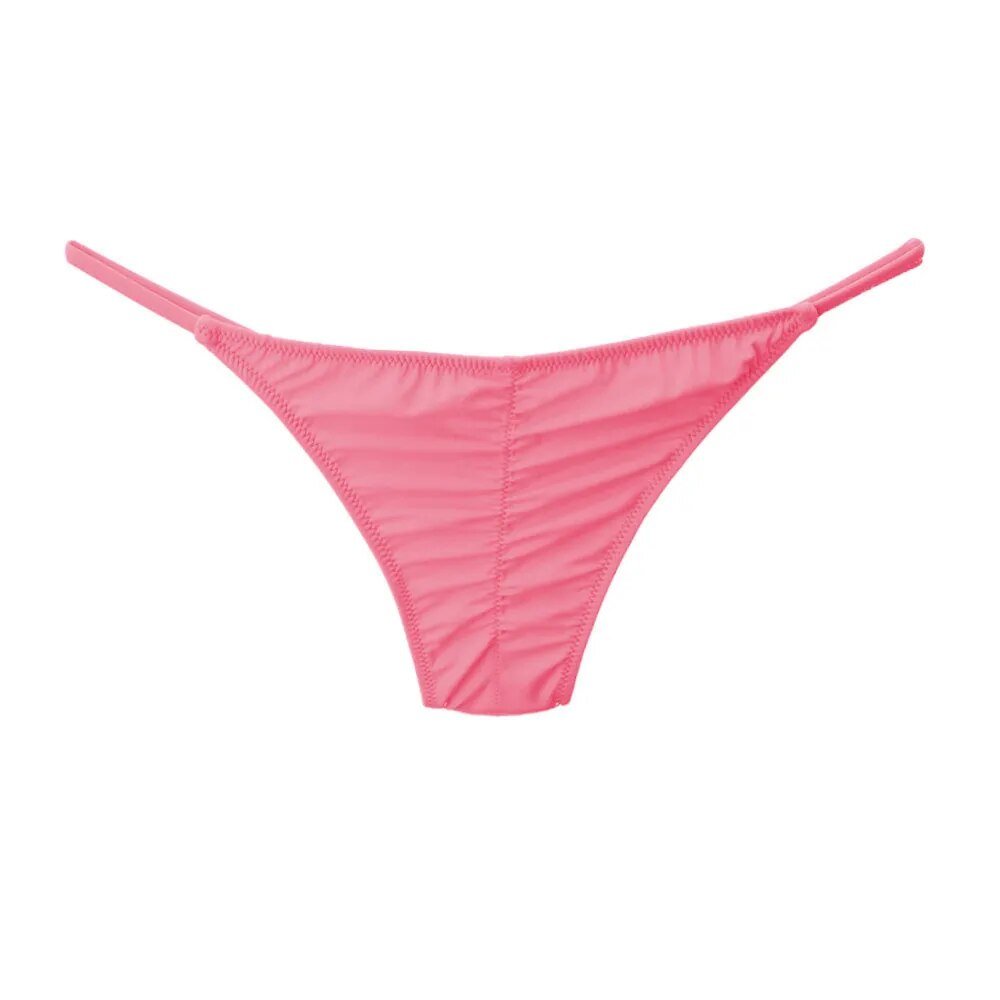 Sleek Solid Color Low Waist Bikini Thong Bottoms 903-27 Beachwear Australia