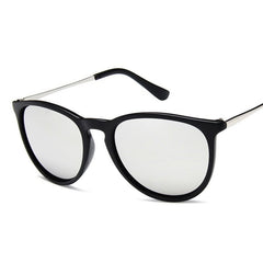Sleek Style Cat Eye Men's Sunglasses Black Silver Beachwear Australia