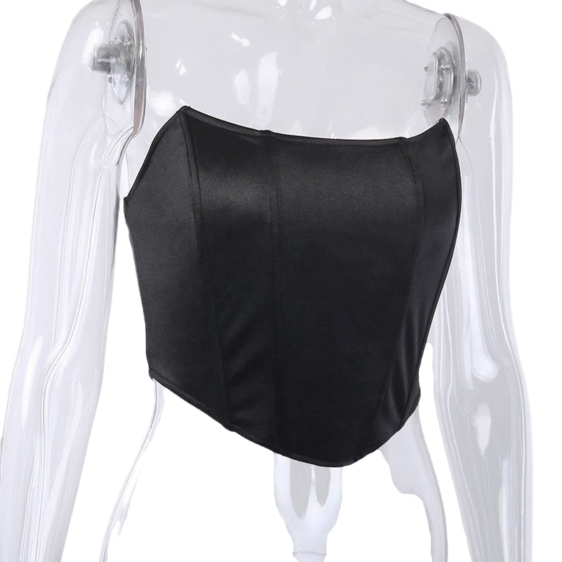 Off Shoulder Strapless Sleeveless Corset Tops for Women Black Beachwear Australia