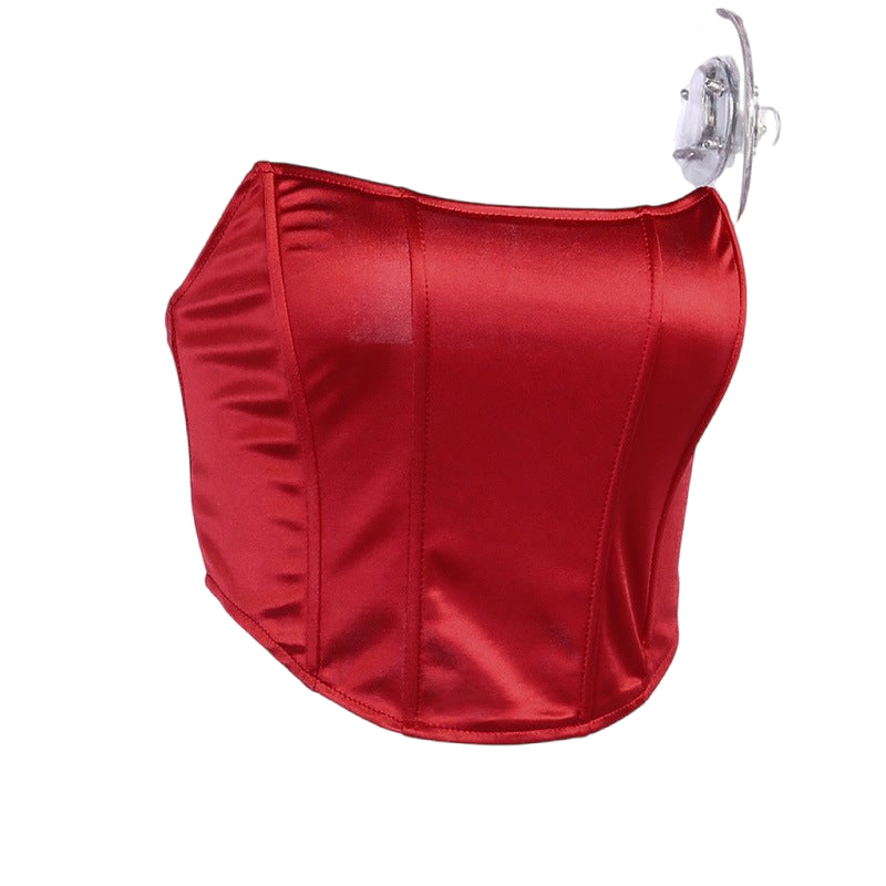 Off Shoulder Strapless Sleeveless Corset Tops for Women Red Beachwear Australia
