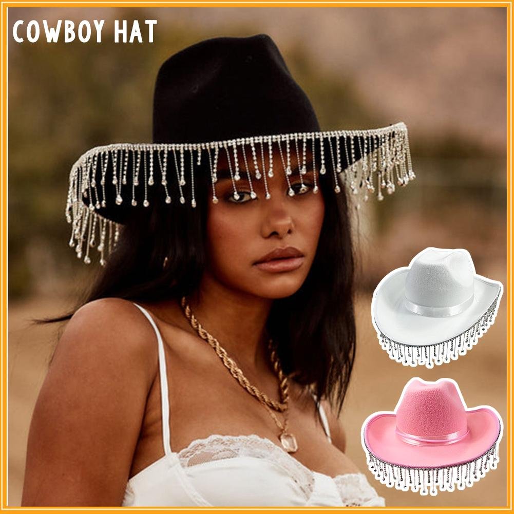 Sparkling Jewel Crystal-Embellished Cowgirl Hat Pink Beachwear Australia