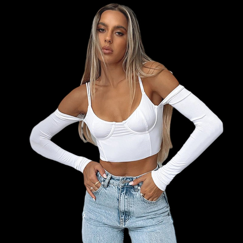 Elevate Your Style with the Long Sleeve Crop Corset Top for Women Khaki Beachwear Australia