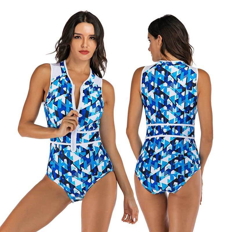 Summer Splash One-Piece Sleeveless Women's Swimsuit - Beachwear Australia