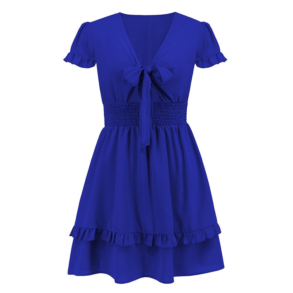 Sunny Shores Women's Fashion Solid Color Beach Dress Blue Beachwear Australia