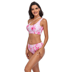 Tummy Control Swimwear Set in Technicolor Pink Beachwear Australia