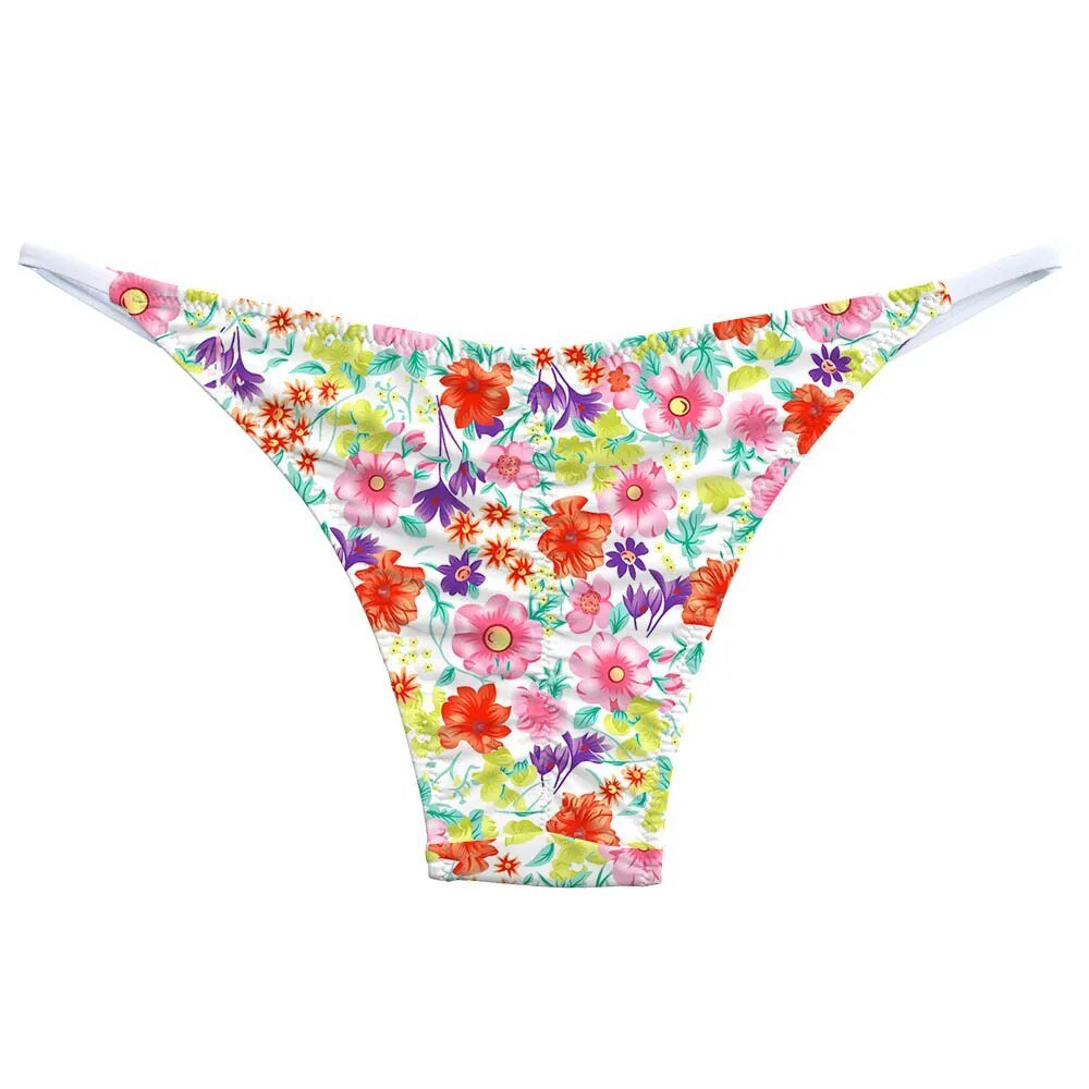 Vibrant Multi-Color Brazilian Thong Bikini Bottoms 903-49 Beachwear Australia
