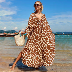Wild Western Charm Cover-up Dress Leopard dots Beachwear Australia