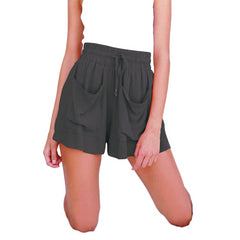 Women's Summer High Waist Loose Wide-Leg Shorts Dark Grey Beachwear Australia